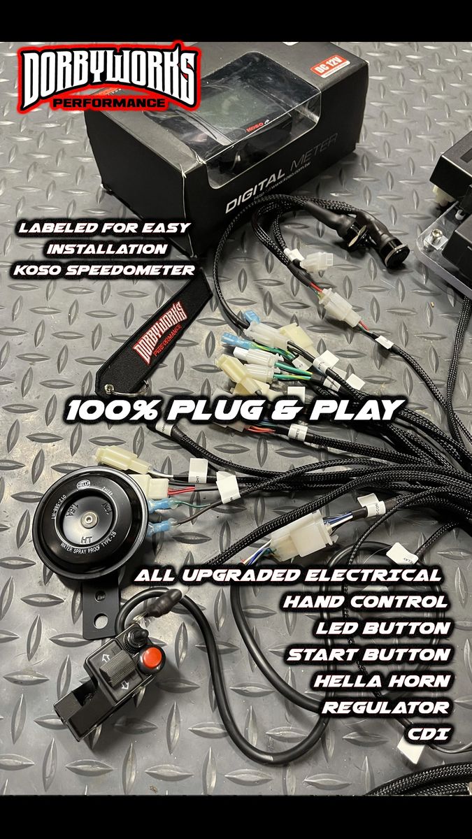 HONDA RUCKUS GY6 Conversion Complete Wiring System - Includes Digital